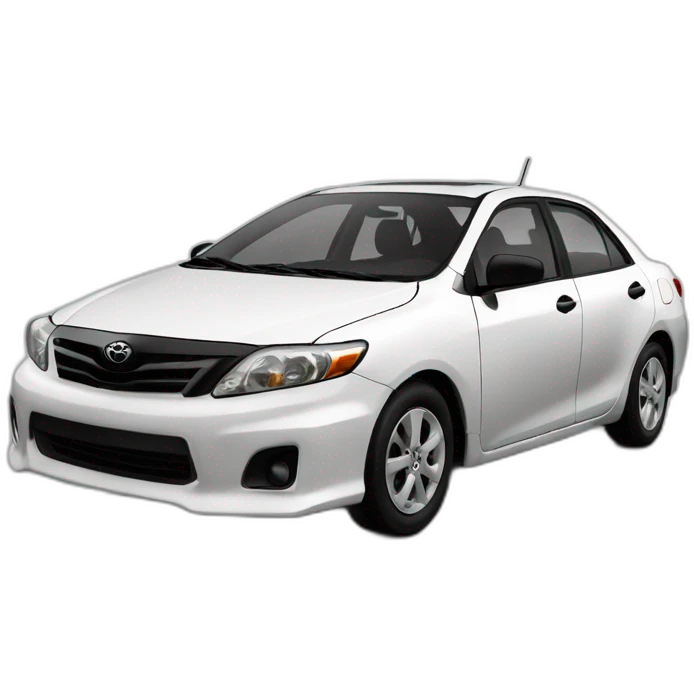 Miami beach Toyota corolla 2011 white emoji