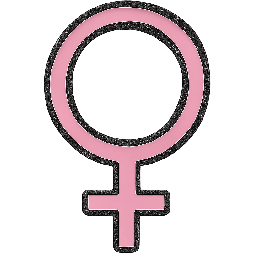 hand drawn outlined icon of a pink symbol, no fill emoji