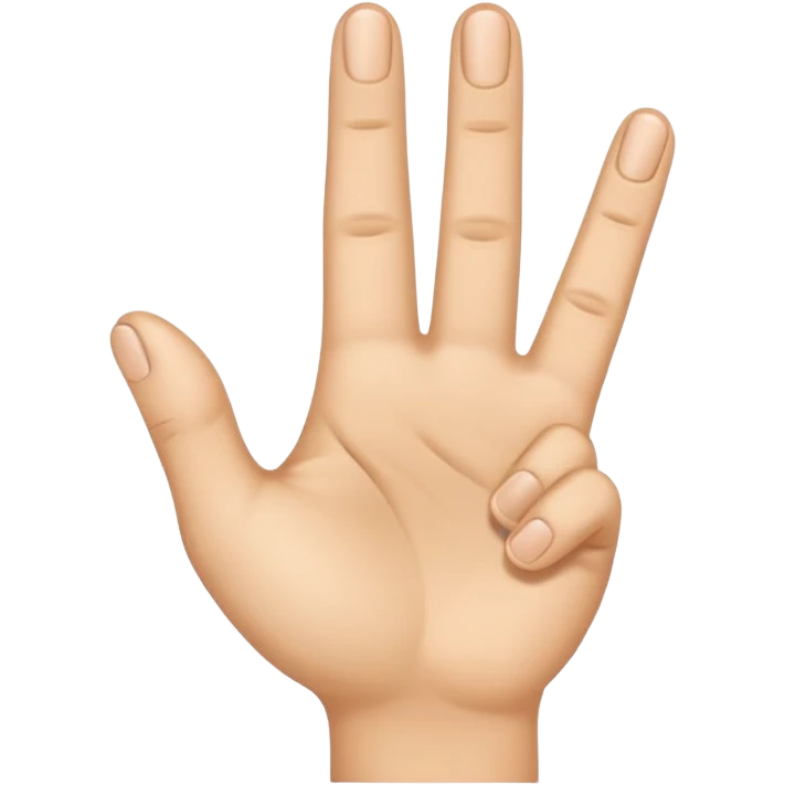 I want a emoji with just middle finger bend towards and every other fingers amd thumb straight  emoji