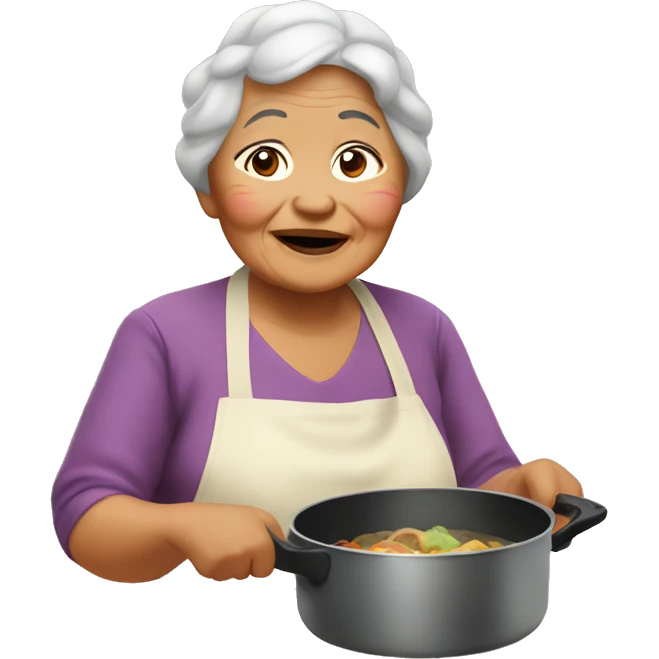 Filipino granny cooking emoji
