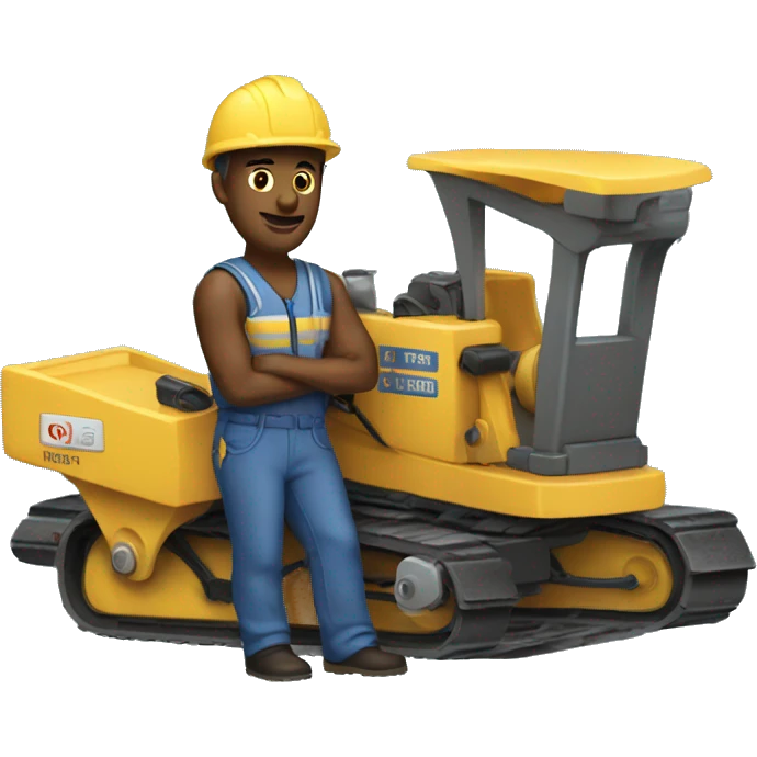 Track builder with machine emoji
