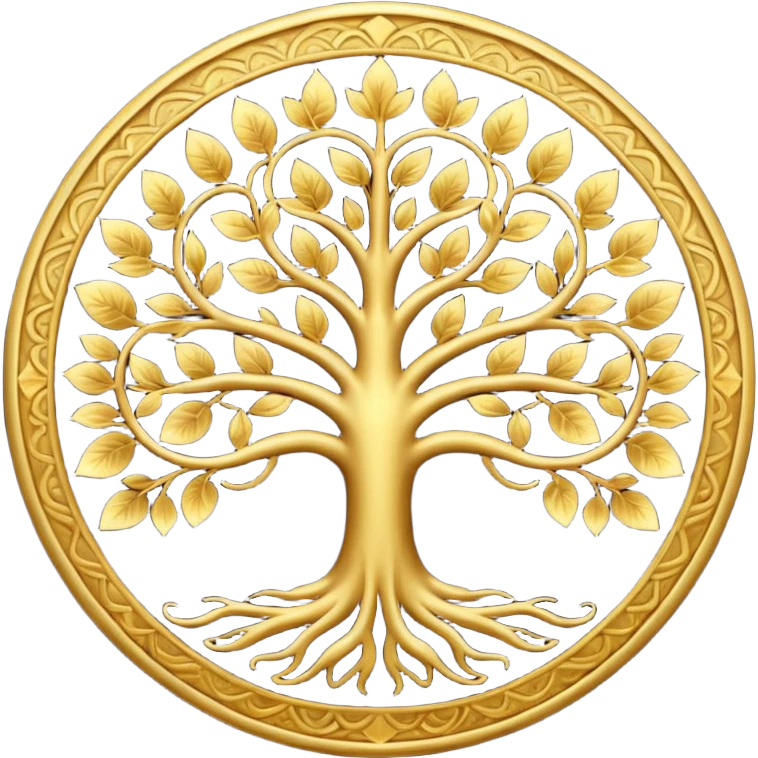 Golden mandala tree emoji