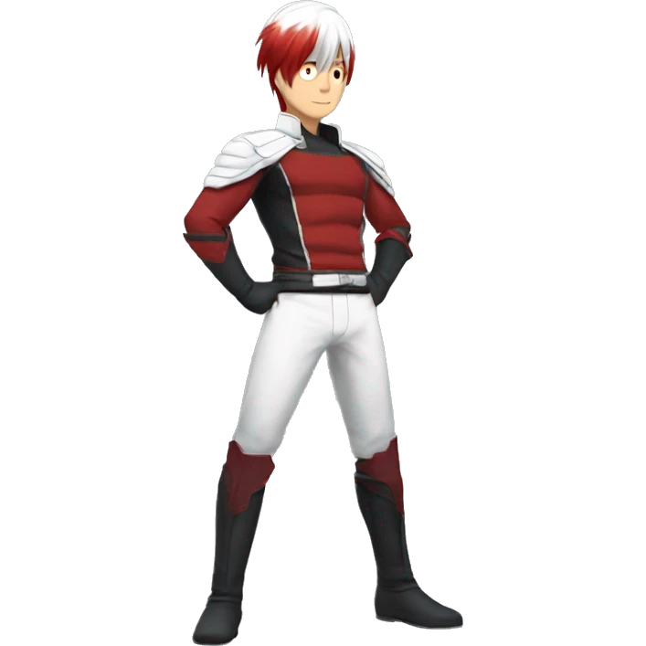 Shoto todoroki hero costume in a cool pose emoji