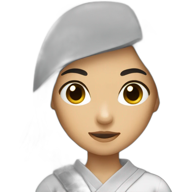 ninja girl black hair emoji