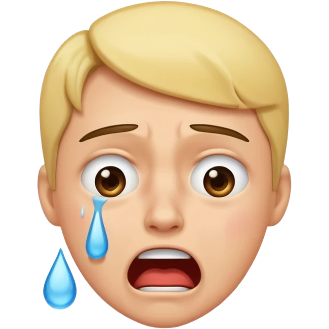 crying and shout emoji