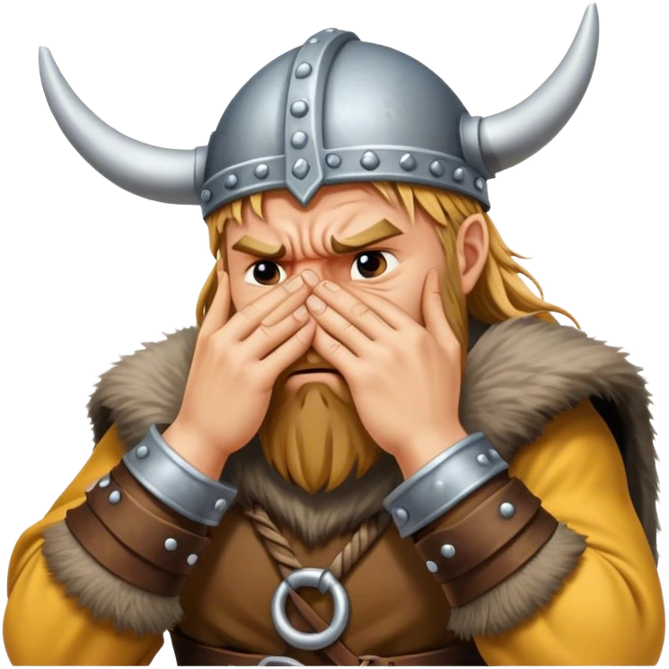 viking facepalm realistic emoji