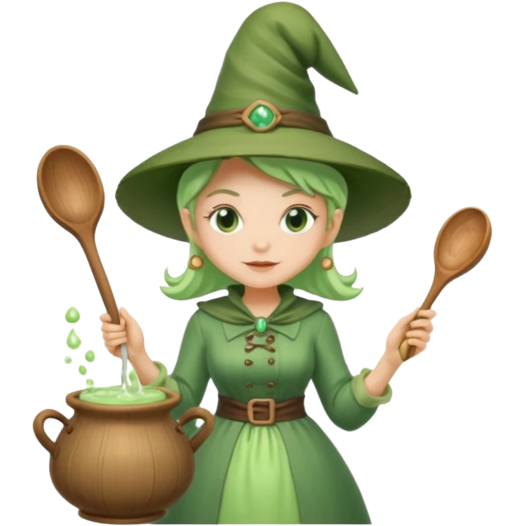 green witch cooking potion emoji