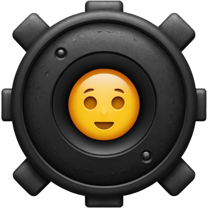 create a black hail camera aperture emoji di 24px emoji