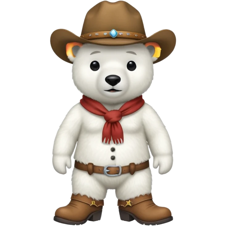 cowboy polar bear emoji