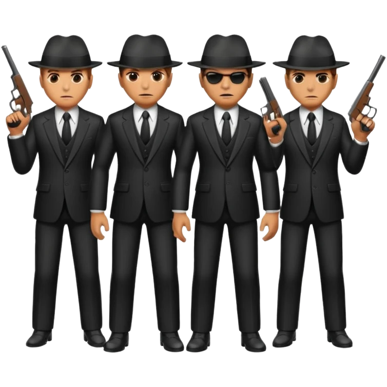 4 mafia members guns emoji