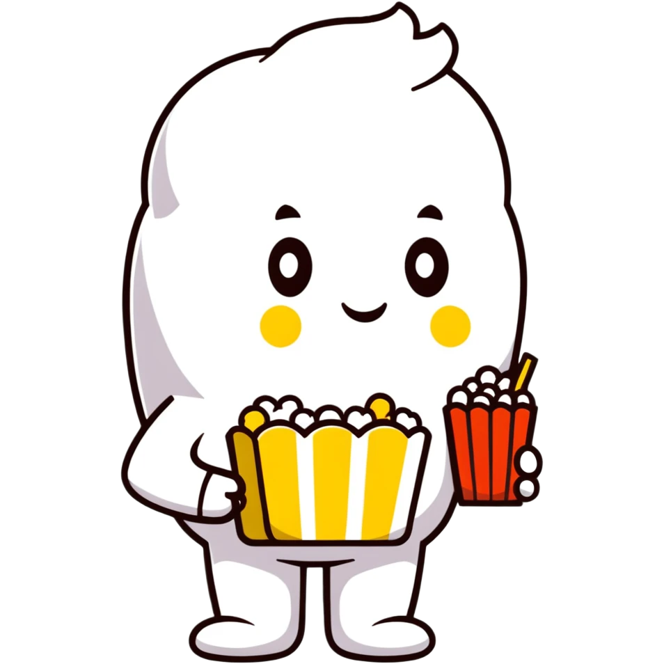man dressed as a popcorn snack emoji