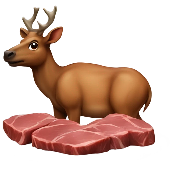 testosterone growth by eating tons of meats like kangaroo meat, elk, beef, steak emoji