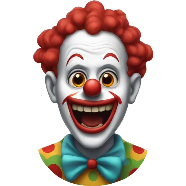 clown from terrified  emoji