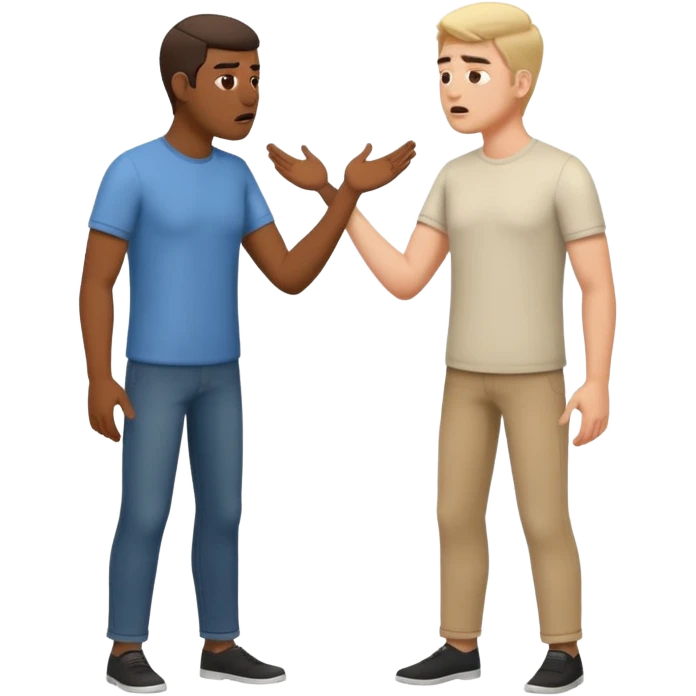 two men arguing full body emoji