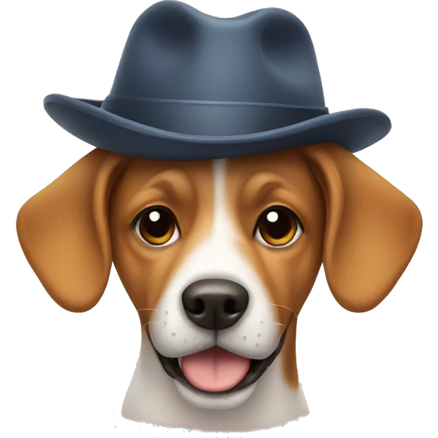 dog with hat emoji