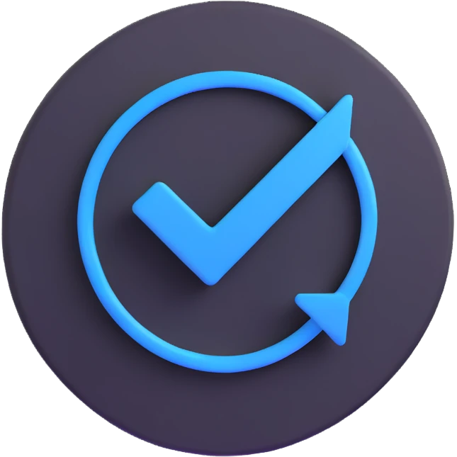 Telegram verification badge, blue circle with white checkmark emoji