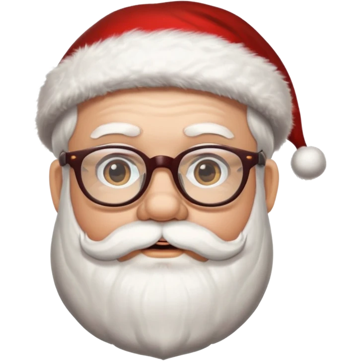santa claus wearing glasses emoji