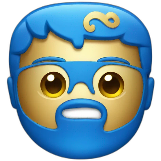 Gold blue emoji