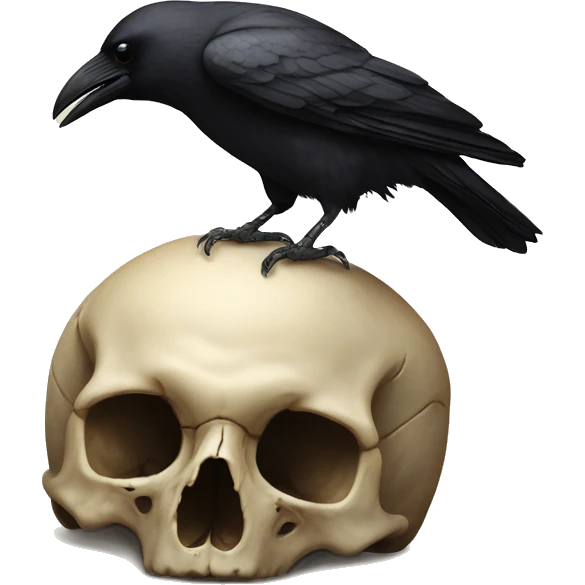 crow on a skull  emoji