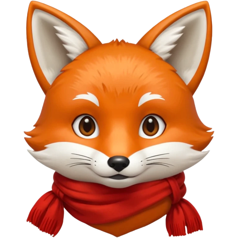 fox face with a scarf emoji