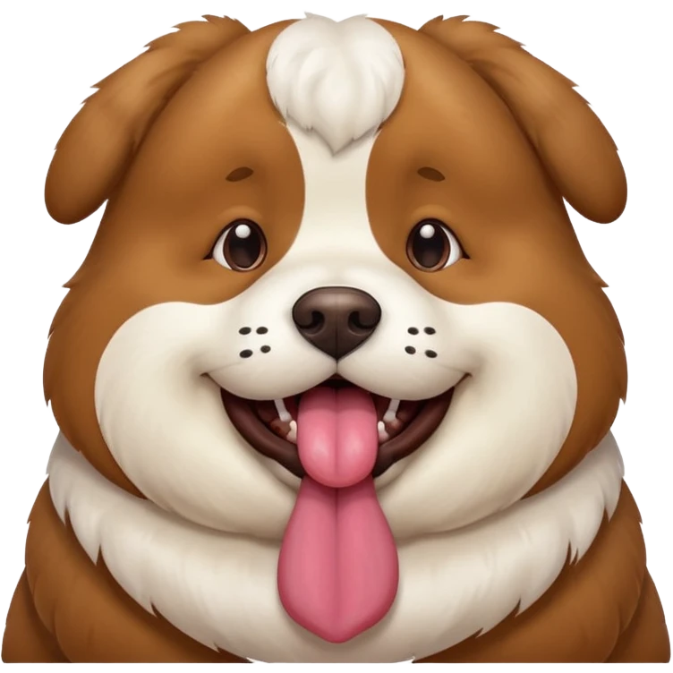 A fat dog emoji