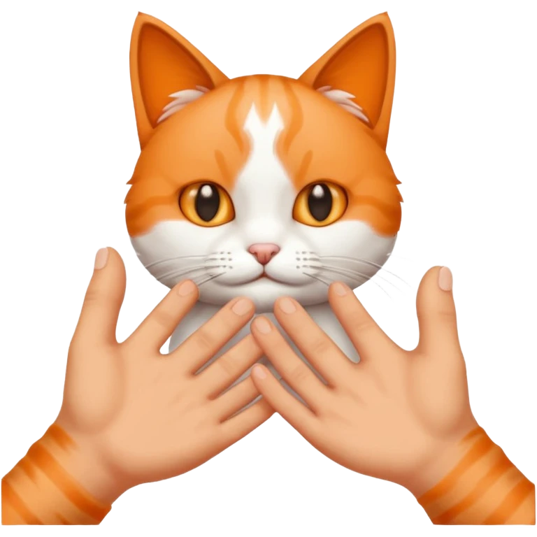 Fingers in cat emoji