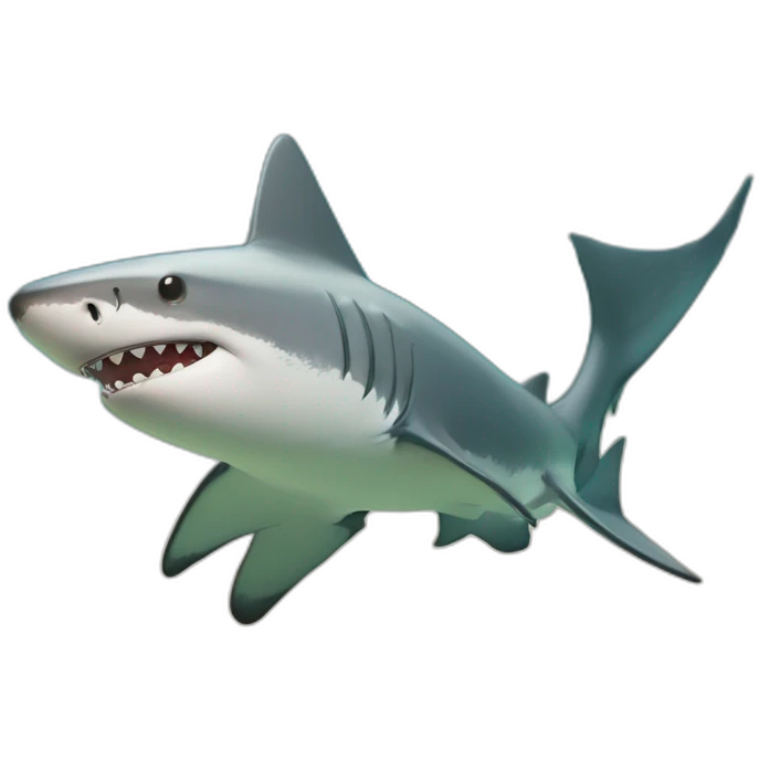 Un requin qui bois une bouteille emoji