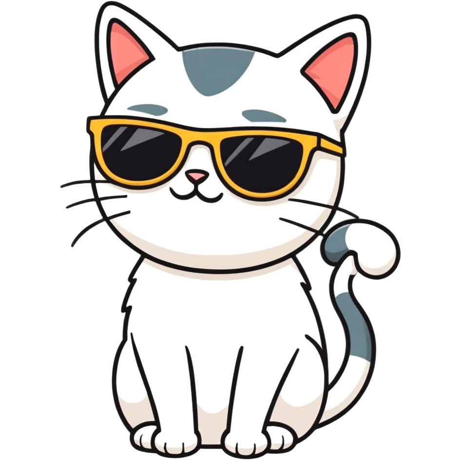 Cat with sunglasses emoji