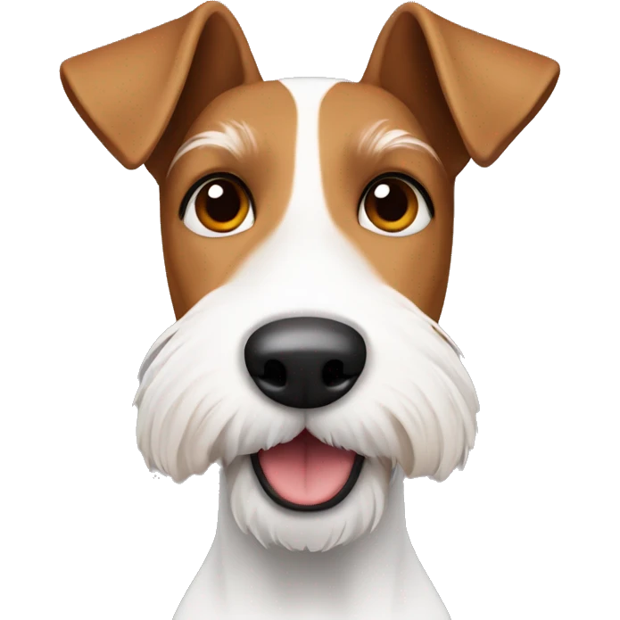 Foxterrier with brown patch emoji