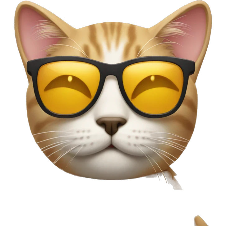 Cat with sunglasses emoji