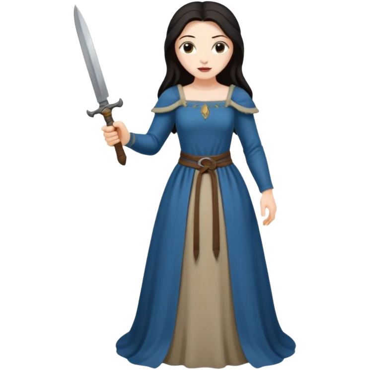 medieval woman holding a knife emoji