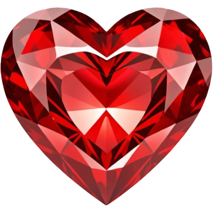 red diamond in the shape of a heart emoji