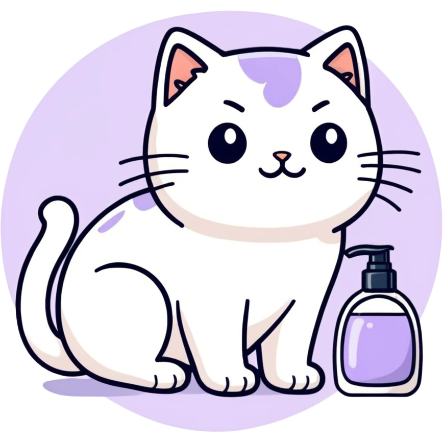 Cat with shampoo emoji