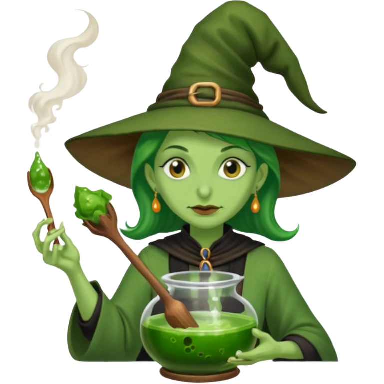 green witch cooking potion emoji