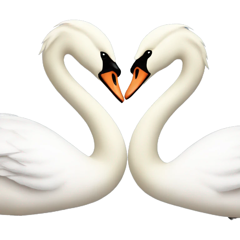 2 Swans in love emoji