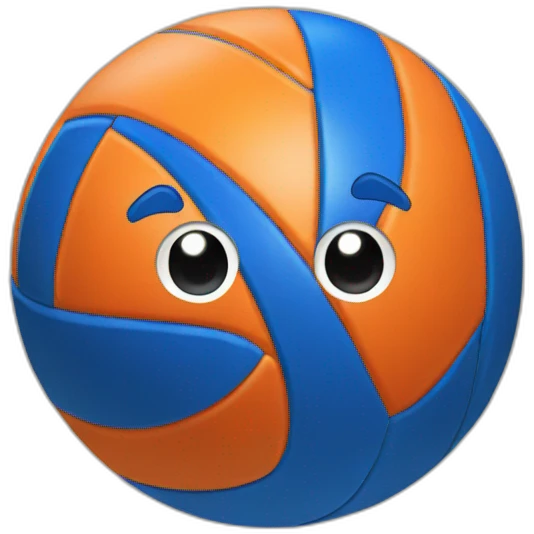 orange blue volleyball emoji