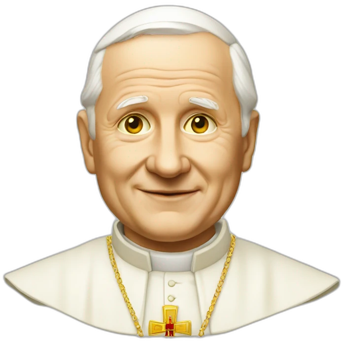john-paul-ii-yellow emoji
