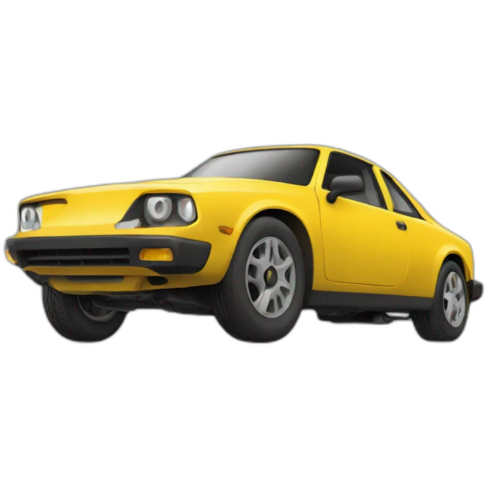 Una macchina gialla emoji