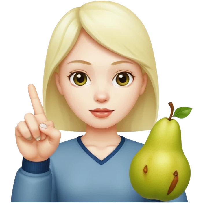 Birne zeigt Mittelfinger  emoji