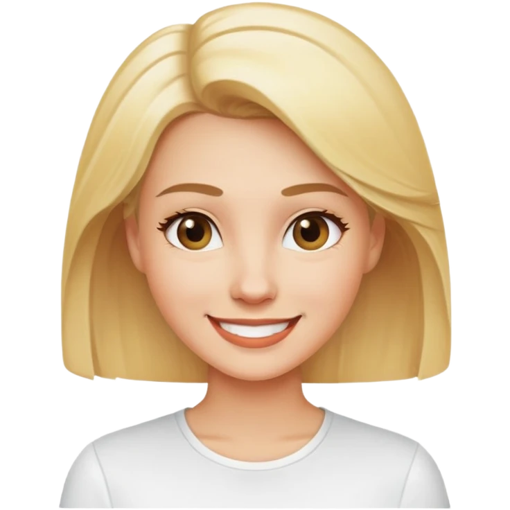 Blonde with white shirt meme emoji