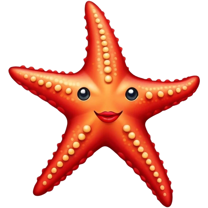 Starfish with lipstick emoji