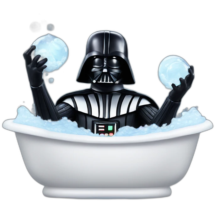 darth vader in a bubble bath emoji