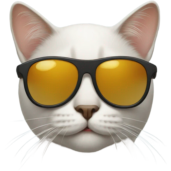 Cat with sunglasses me emoji