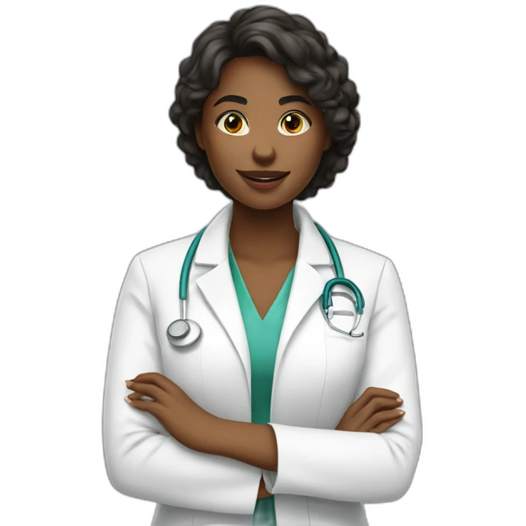 YOUNG WOMAN PHARMACIST IN WHITE COAT emoji