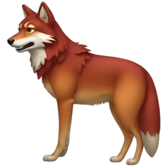The red wolf emoji
