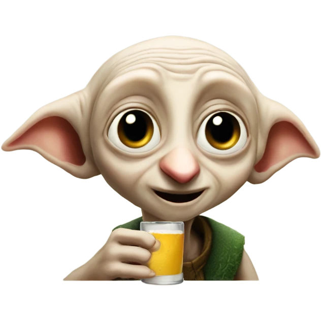 Dobby elf drinking  emoji