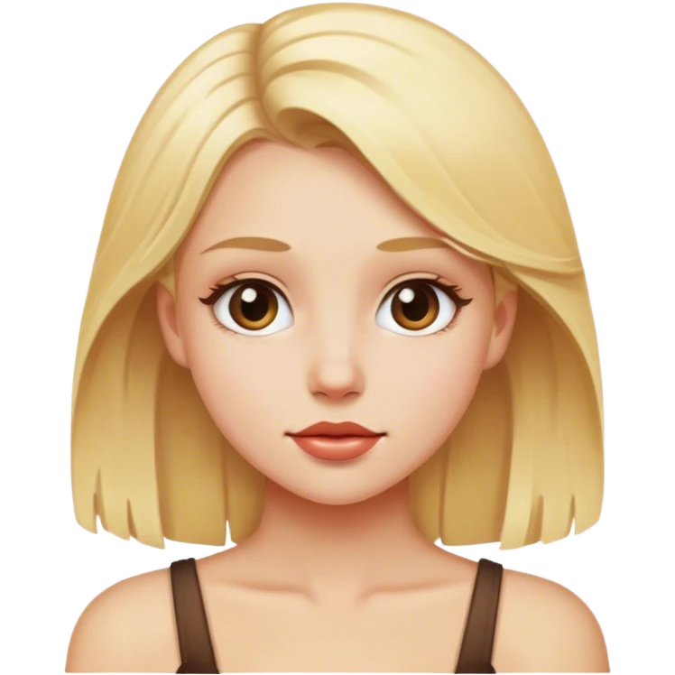 blonde girl portrait artwork emoji