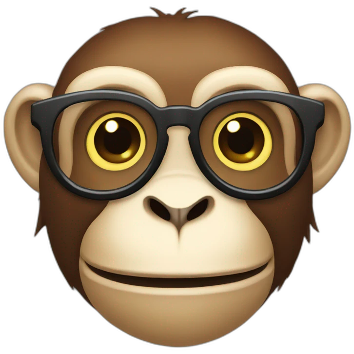 Monkey-with-glasses emoji