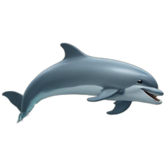 Chat sur un dophin emoji