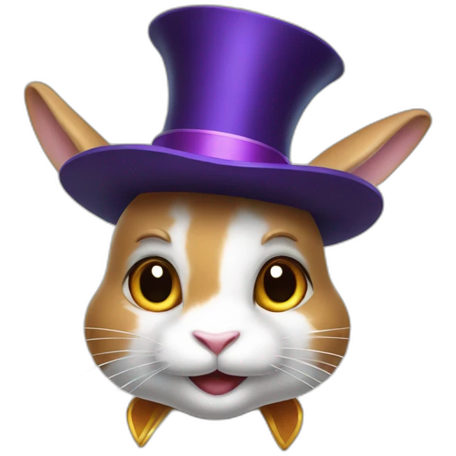 Rabbit in magician hat emoji